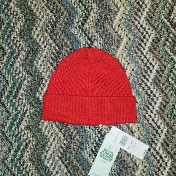 Lacoste Red Beanie